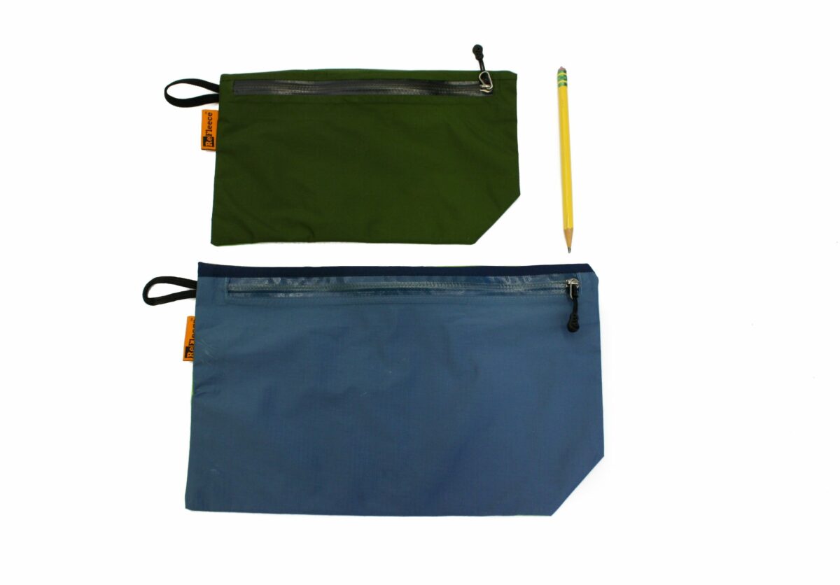 Refleece Pocket Pouch in two sizes, made from up-cycled jackets